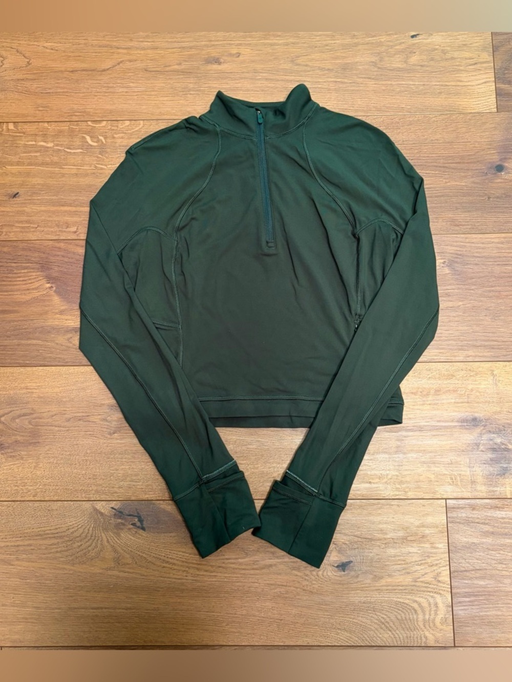 lululemon athletica Dark Green Long Sleeve Crop Top - Picture 6 of 7